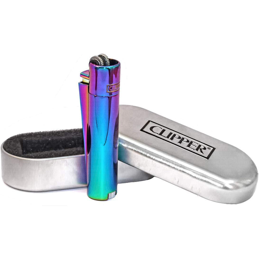 CLIPPER METAL LIGHTERS ICY - 12CT DISPLAY