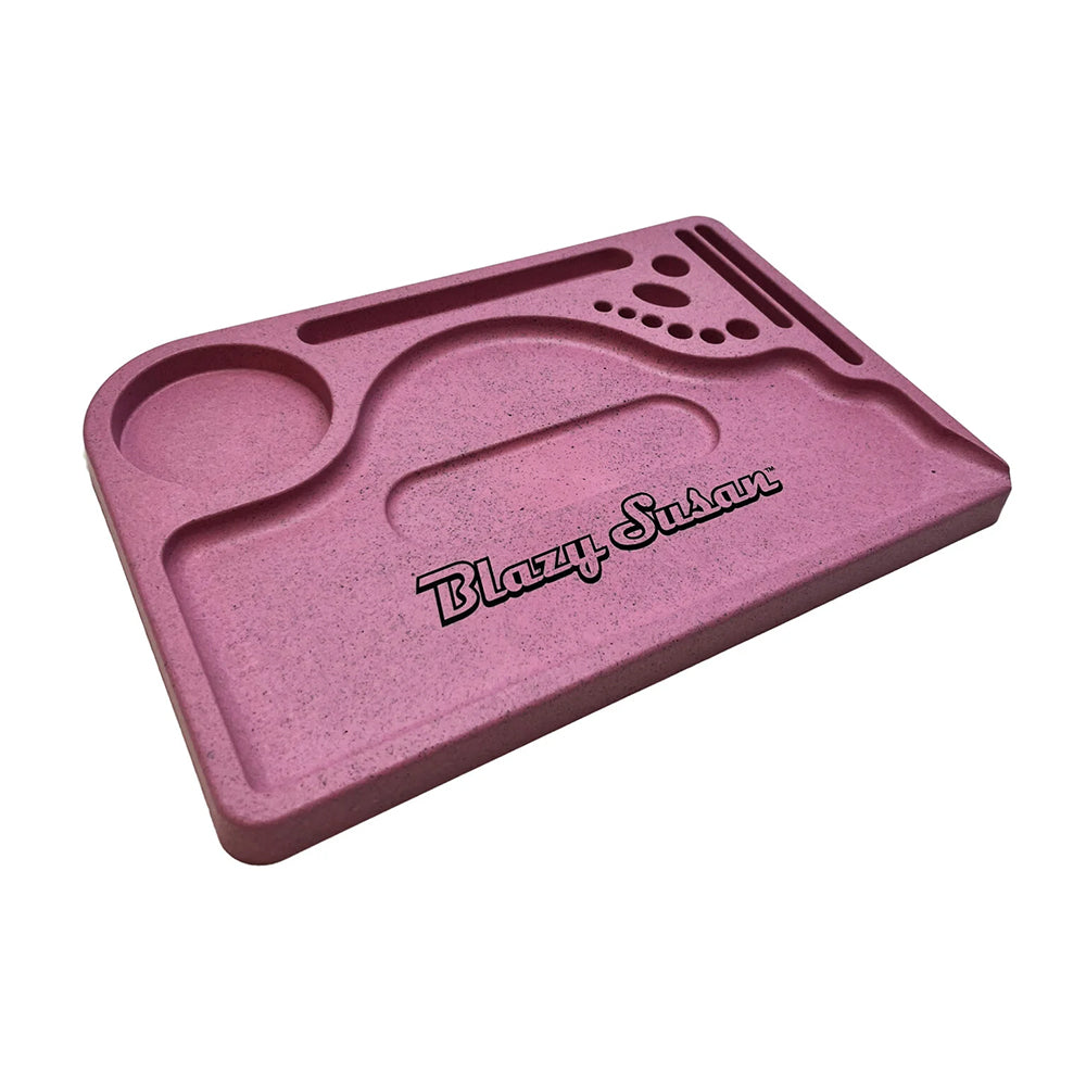 BLAZY SUSAN HEMP PLASTIC ROLLING TRAY