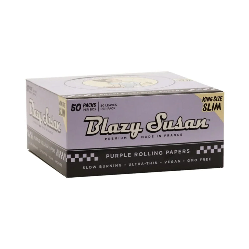 BLAZY SUSAN PURPLE KING SIZE SLIM PAPERS - 50CT
