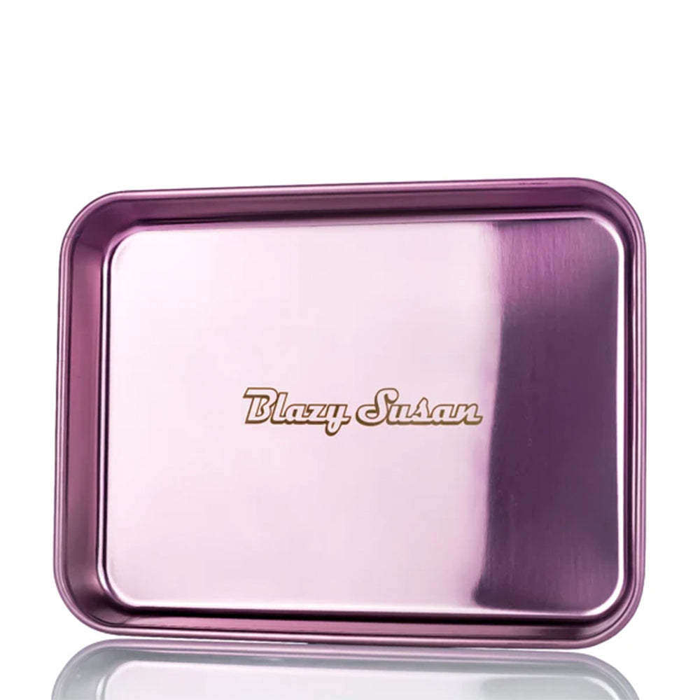 BLAZY SUSAN METAL ROLLING TRAY - PURPLE