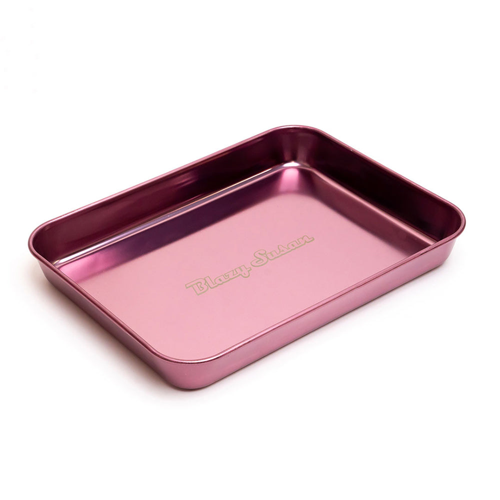 BLAZY SUSAN METAL ROLLING TRAY - PINK