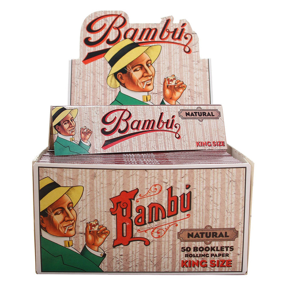 BAMBU NATURAL KING SIZE ROLLING PAPERS 50CT