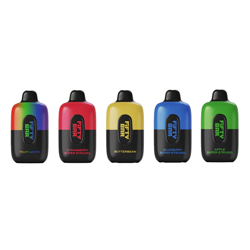 FIFTY BAR 6500 PUFF BLACK EDITION DISPOSABLE 5CT