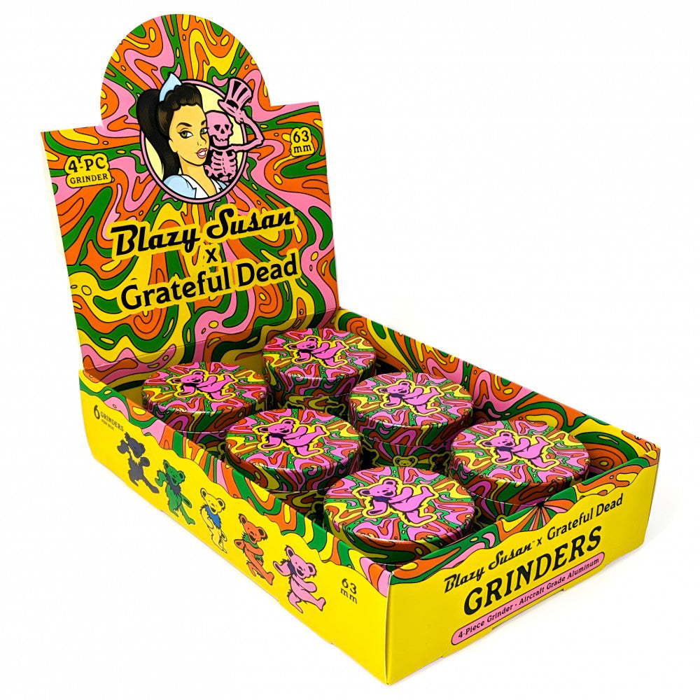 BLAZY SUSAN X GRATEFUL DEAD 4PC 63MM GRINDER