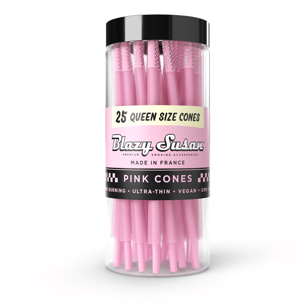 BLAZY SUSAN PINK QUEEN SIZE CONES 25CT JAR
