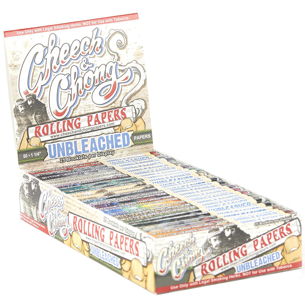 CHEECH & CHONG 1 1/4 UNBLEACHED PAPERS 25CT