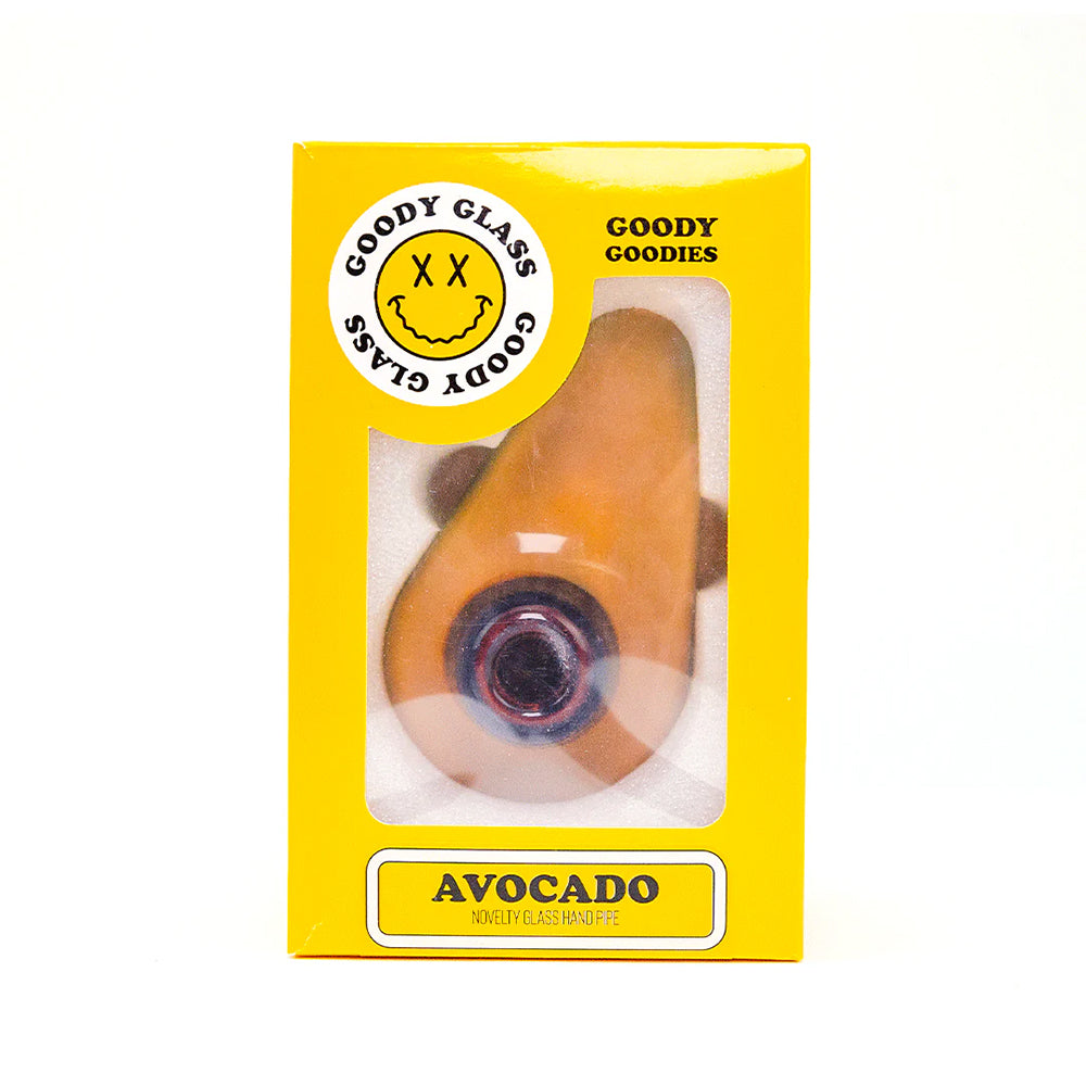 GOODY GLASS AVOCADO HAND PIPE