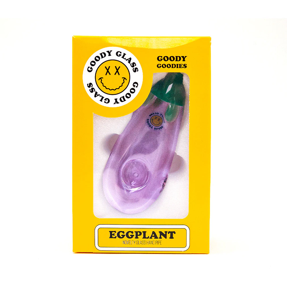 GOODY GLASS EGGPLANT HAND PIPE