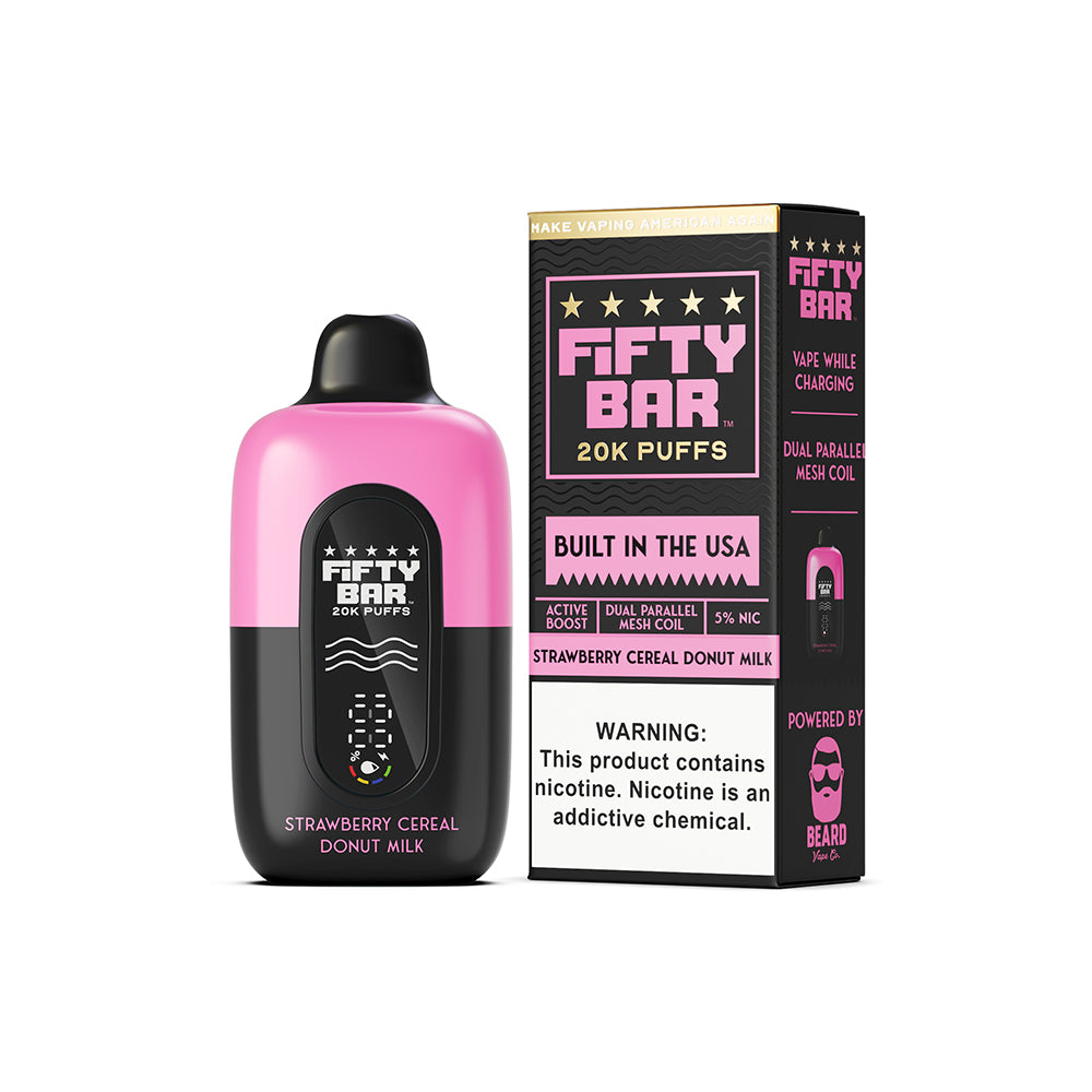 FIFTY BAR BLACK V2 5% 20000 PUFF DISPOSABLE 5CT