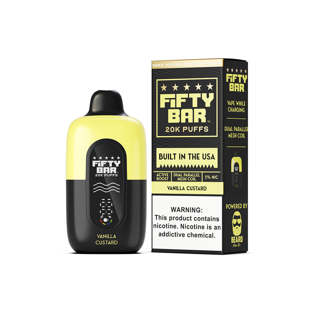 FIFTY BAR BLACK V2 5% 20000 PUFF DISPOSABLE 5CT