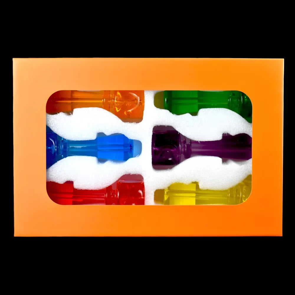 APEX 5" FANCY GLYCERINE GLITTER HAND PIPE 6CT