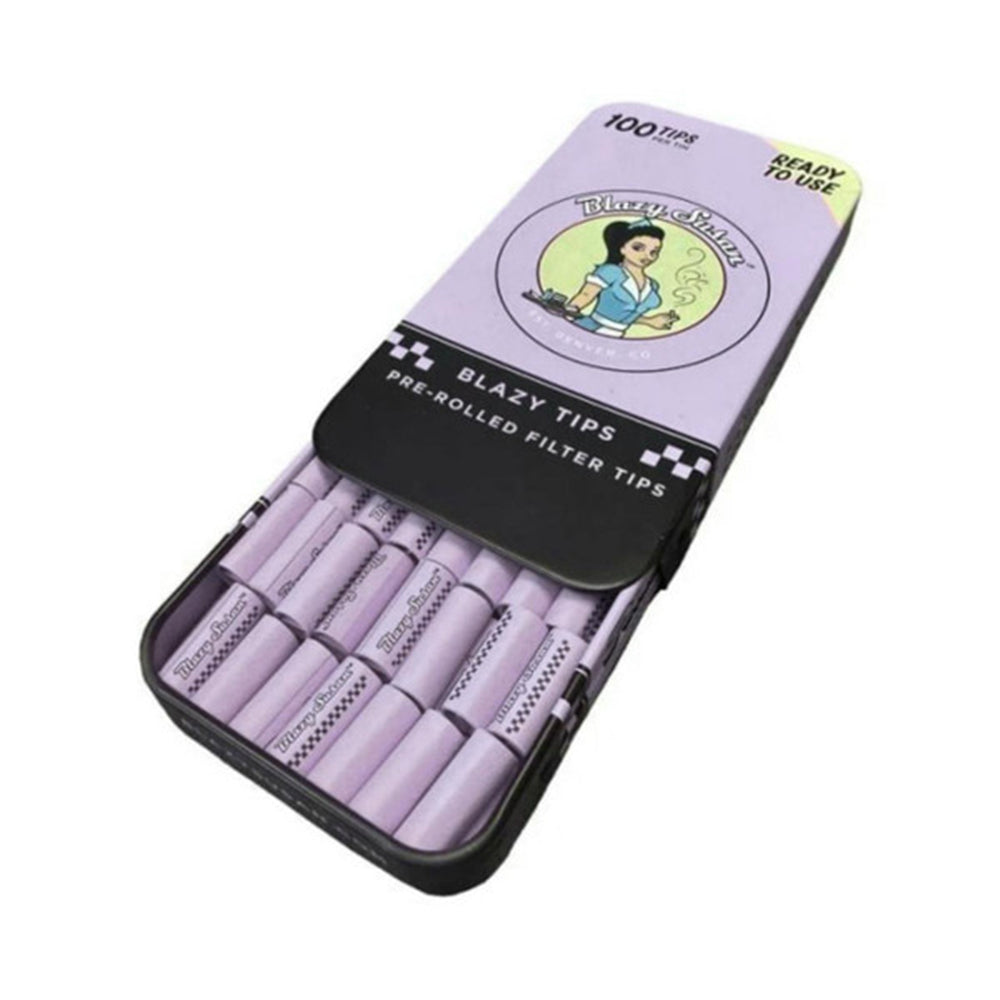 BLAZY SUSAN PURPLE FILTER TIPS 100PK - 12CT